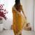 mustard color trendy fendy chiffon fabric glamorous partywear saree