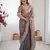 grey color trendy fendy chiffon fabric glamorous partywear saree