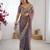 grey color trendy fendy chiffon fabric glamorous partywear saree