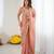 peach color trendy fendy chiffon fabric glamorous partywear saree