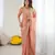 peach color trendy fendy chiffon fabric glamorous partywear saree