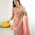 peach color trendy fendy chiffon fabric glamorous partywear saree