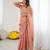 peach color trendy fendy chiffon fabric glamorous partywear saree