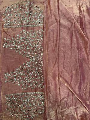 peach trendy chiffon glamorous partywear saree 6