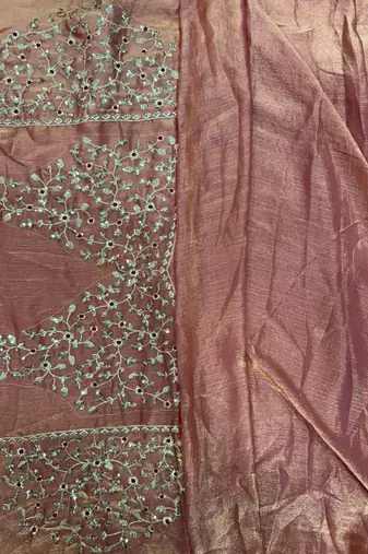 peach trendy chiffon glamorous partywear saree