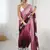 maroon color glamorous jimmy choo fabric beautiful embroidered saree