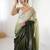 mahendi color glamorous jimmy choo fabric beautiful embroidered saree