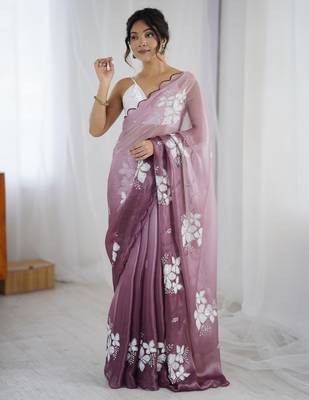 purple glamorous jimmy choo embroidered saree 1