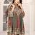 Multicolour printed with handwork natural crepe dhoti style ethnic kurti set