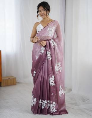 purple glamorous jimmy choo embroidered saree 5