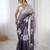 grey color glamorous jimmy choo fabric beautiful embroidered saree