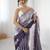 grey color glamorous jimmy choo fabric beautiful embroidered saree