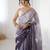grey color glamorous jimmy choo fabric beautiful embroidered saree