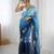 blue color glamorous jimmy choo fabric beautiful embroidered saree