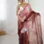 brown color glamorous jimmy choo fabric beautiful embroidered saree