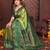 green color banarasi tissue silk blend blend fabric woven rich paithani designer ethnic partywear saree