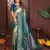blue color banarasi tissue silk blend blend fabric woven rich paithani ethnic partywear saree