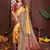 mustard color banarasi tissue silk blend blend fabric woven rich paithani ethnic partywear saree