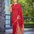 banarasi satin silk blend woven red saree with heavy jacquard work saree with blouse piece