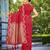banarasi satin silk blend woven red saree with heavy jacquard work saree with blouse piece