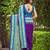 banarasi satin silk blend woven dark purple & blue saree with heavy jacquard work saree with blouse piece