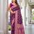 banarasi satin silk blend woven wine purple & dark pink saree with heavy jacquard work saree with blouse piece