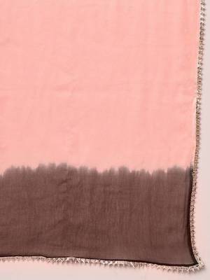 Baby Pink Anarkali Kurta Pants With Dupatta 3