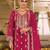 Magenta embroidered chinon semi-stitched pakistani salwar suit