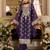 Purple embroidered chinon semi-stitched pakistani salwar suit