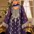 Purple embroidered chinon semi-stitched pakistani salwar suit