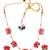 Antique multicolor floral motif necklace set