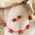 Antique pink floral motif necklace set