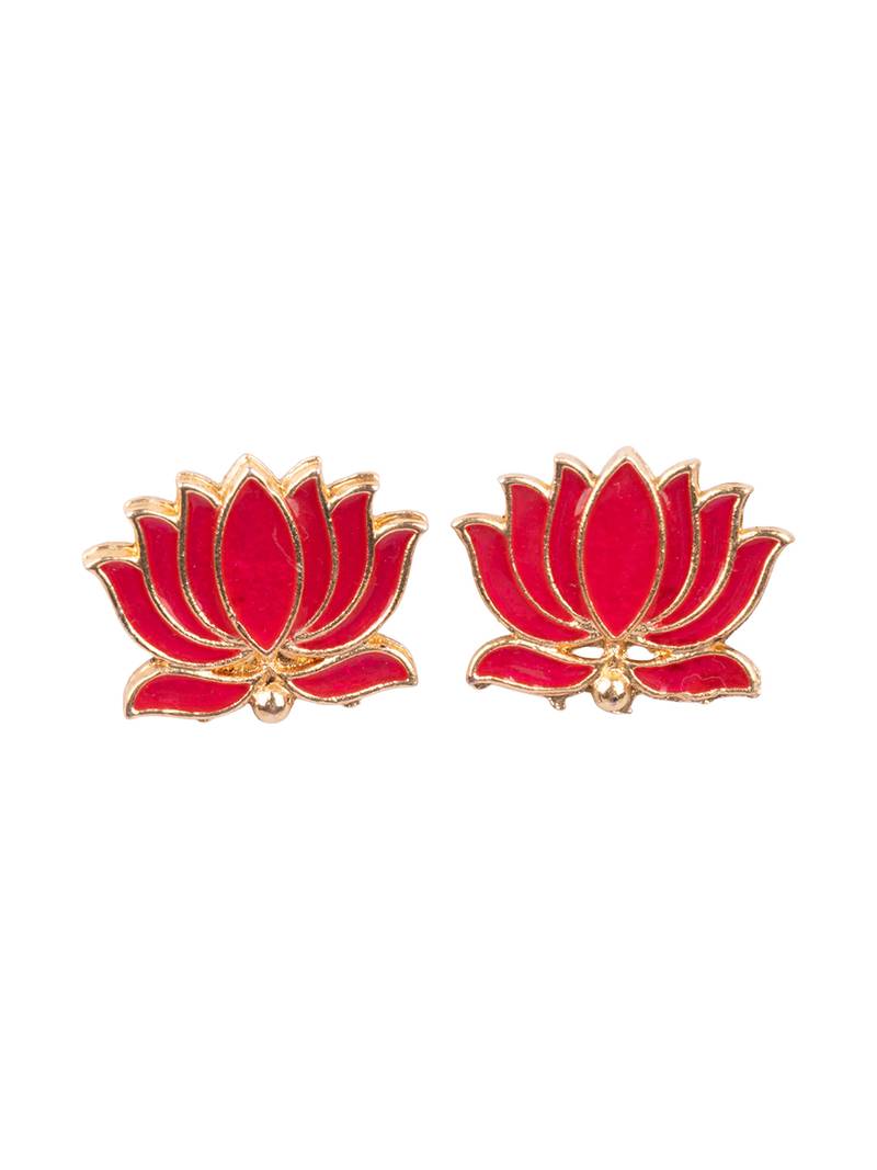 Antique pink floral motif necklace set