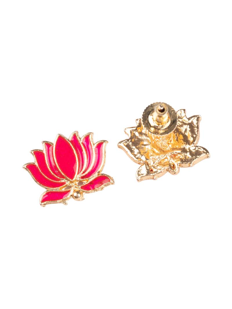 Antique pink floral motif necklace set