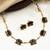 Antique black floral motif necklace set