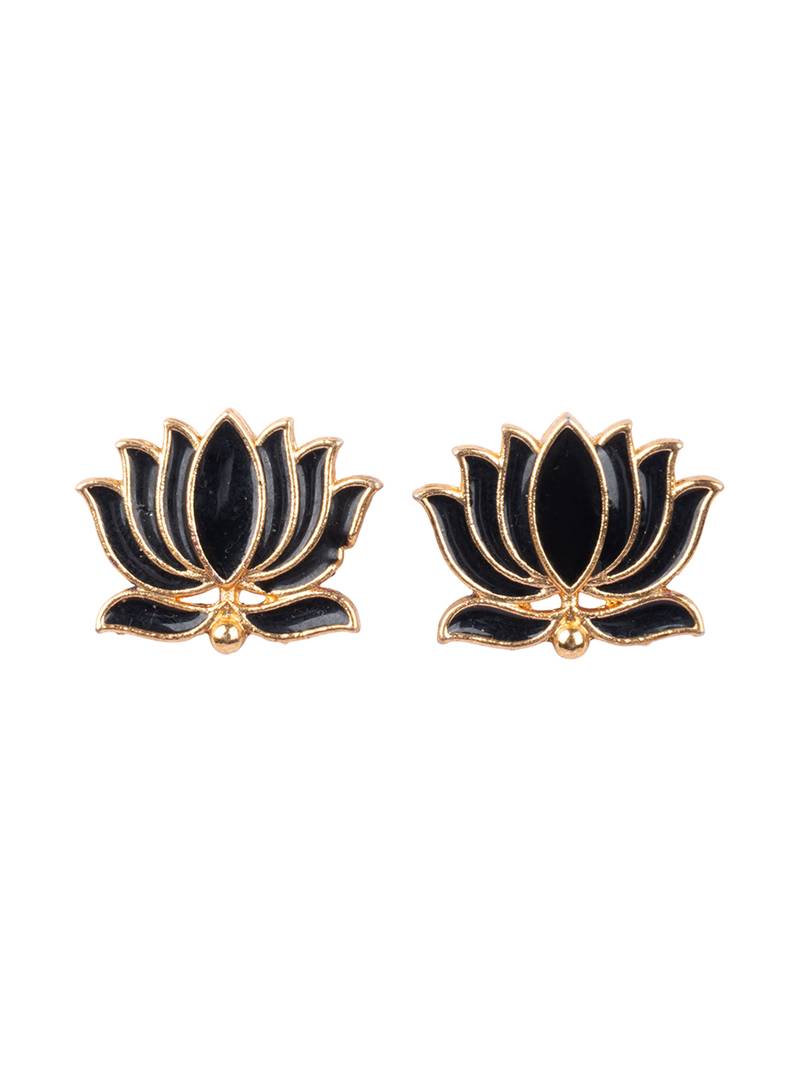 Antique black floral motif necklace set