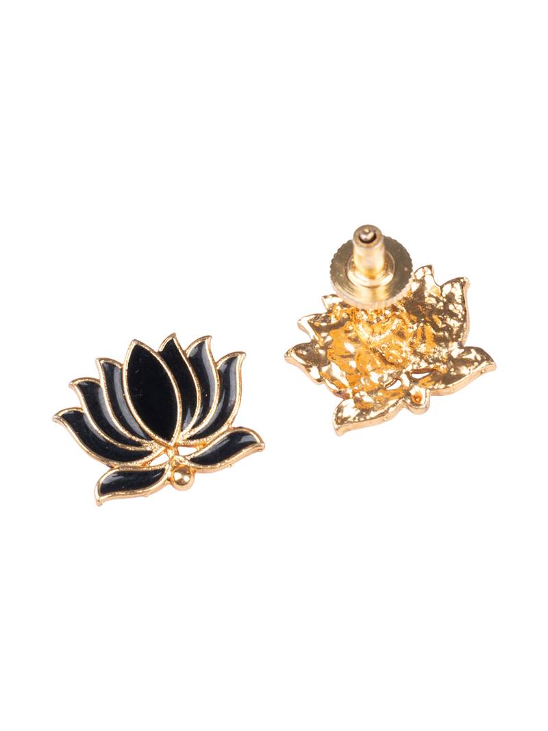 Antique black floral motif necklace set