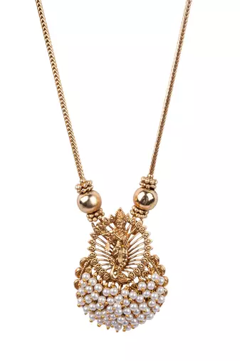 Gold plated divine motif pendant set