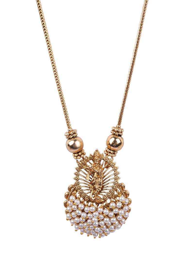 Gold plated divine motif pendant set