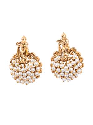 Gold plated divine motif pendant set 4