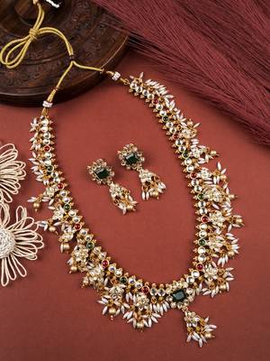 antique temple design necklace set 1