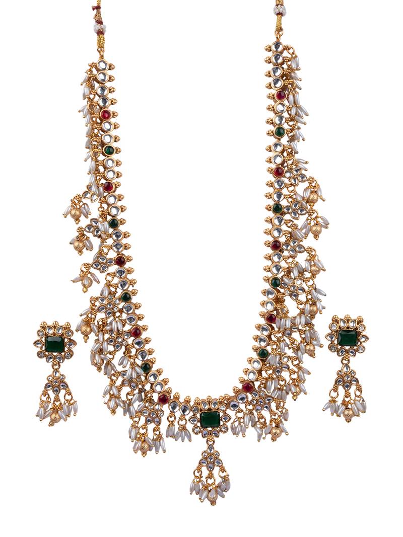 antique temple design necklace set