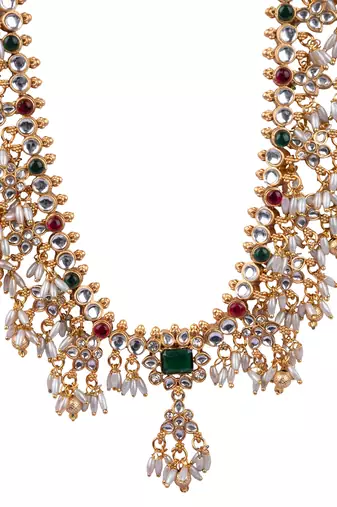 antique temple design necklace set