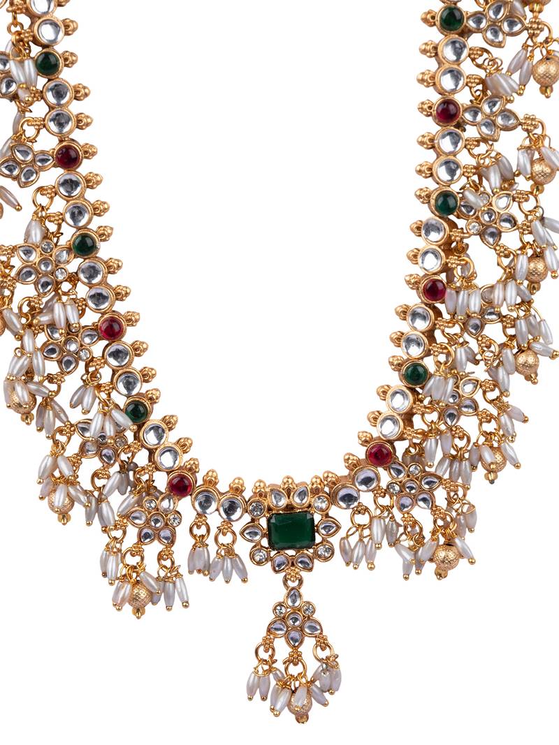 antique temple design necklace set