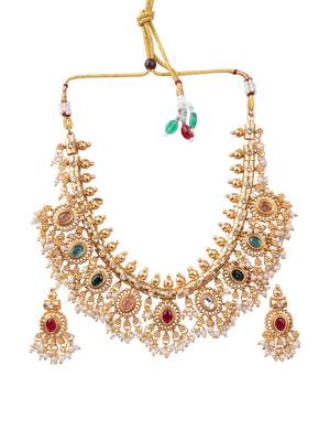 Heritage temple jewellery necklace set 2