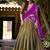Olive georgette zari weaving lehenga choli with dupatta