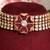 Gold plated kundan pink stones choker necklace set