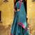 teal embroidered chanderi ethnic lehenga choli with dupatta