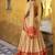 cream woven chanderi ethnic lehenga choli with dupatta