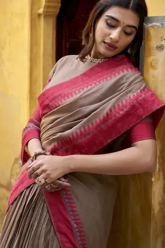 chiku embroidered chanderi ethnic lehenga choli with dupatta